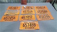 Wisconsin Semi Trailer license plates