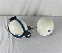 2 Petzl Ecrin Helmets One With Headlamp