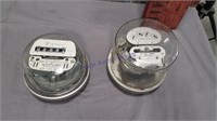 Westinghouse, Duncan electric meters, pair
