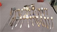 Assorted old silverware