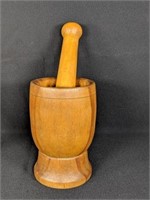 Antique Wooden Mortar & Pestle