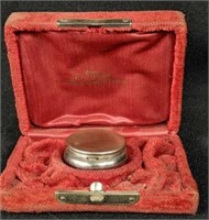 Antique Pill Box In Cooke's Crushed Velvet Box