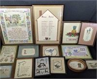 Fourteen Frames Needlepoint & Crosstich Pieces