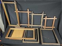 Nine Antique Picture Frames