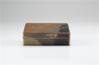 JAPANESE LACQUER AND SILVER BOX