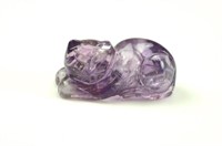 CHINESE CARVED AMETHYST CAT