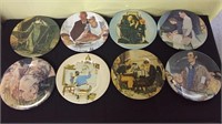 8 Norman Rockwell Plates