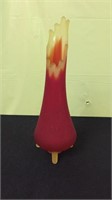 Art Glass Vase - Red And Yellow