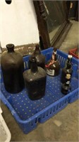 Assorted Vintage Amber Bottles