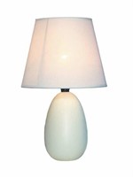 Simple Designs LT2009-OFF Oval Ceramic Table Lamp,