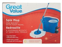 Great Value Spin Mop And Bucket With Foot Pedal