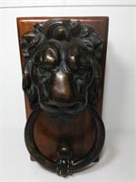 Lion Head Mounted Door Knocker on