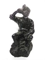 Made with Coal Carved Miner Figurine