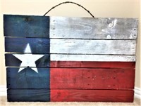 Rustic Painted Texas Flag on Board with
