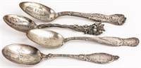 Lot of Antique Sterling Commemorative Spoons
