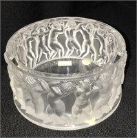 Lalique France Figural High Relief Bowl
