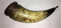 Powder Horn With Incised Rabbit & Eagle