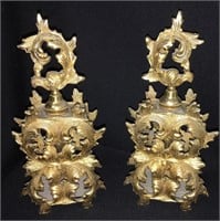 Pair Of Perfume Bottles With Brass Case