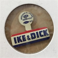 campaign button  IKE & DICK