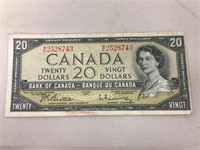 1 canadian 20.00 dollar note