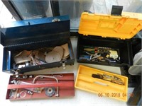 LOT ASSORTED TOOL BOXES - OIL DRAIN CONTAINER