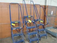 (3) Aircraft Type Warehouse Ladders