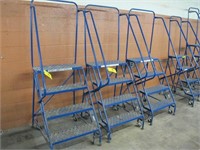 (3) Aircraft Type Warehouse Ladders