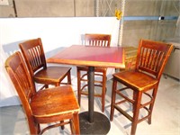 30" Table with 4 Bar Stools