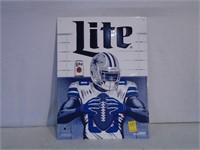 Miller Lite / Cowboys 18" x 24" Tin Sign