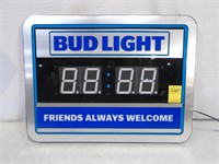 Bud Light Digital Clock 19.5" x 14.5"