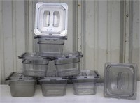 8 4" deep sixth size containers with lids