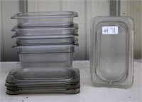 5 4" deep ninth size containers with lids