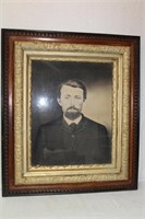 Antique framed portrait (some damage)