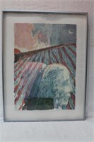 Framed pastel signed Mallory 84,  20.25 X 26.25"