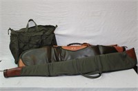Gun cases and hunters bag