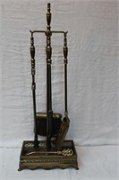 Brass fireplace implements