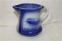 Pottery milk jug 6.5"H
