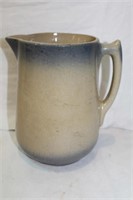 Glazed crockery jug 8.5"H