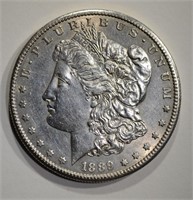 1889-S MORGAN DOLLAR  AU/BU