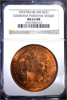1953 MO HK-509 SO CALLED DOLLAR, NGC MS-63 RB