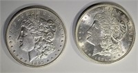 2 MORGAN DOLLARS: 1897 CH BU & 1921 CH BU