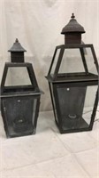 2 Glass Case Lantern Boxes Q14B