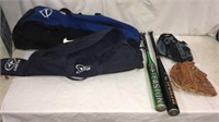 2 Baseball Bags w/ Equipment T14E