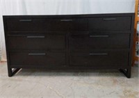 Dark Wood 7 Drawer Dresser X12C
