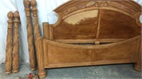 Queen Wooden Bed Frame w/ Posts Q11A
