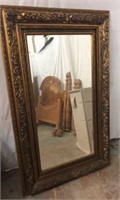 Large Vintage Gilded Mirror w/ High Detail Q12A