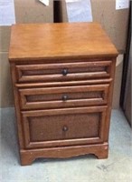Wicker Accented File Cabinet Y17B