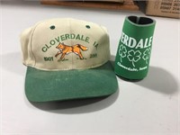 Cloverdale, Iowa hat and Koozy