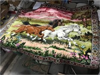 Horses wall tapestry