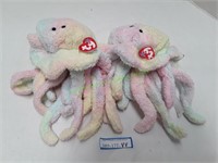 Two (2) Large Beanie Babies Octopus
